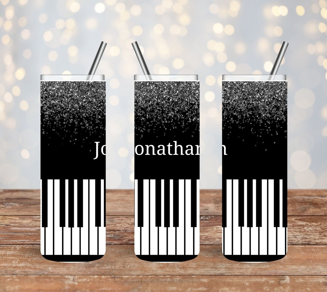Piano Keys Tumbler Music Lover Tumbler Travel Tumbler Piano Etsy