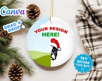 20 Ornament Canva MOCK UPS | Easy Drag & Drop Design | Try Before You Buy