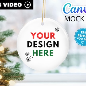 Ornament VIDEO Canva MOCK UP | Easy Drag & Drop Design | Try Before You Buy