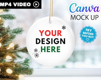 Ornament VIDEO Canva MOCK UP | Easy Drag & Drop Design | Try Before You Buy
