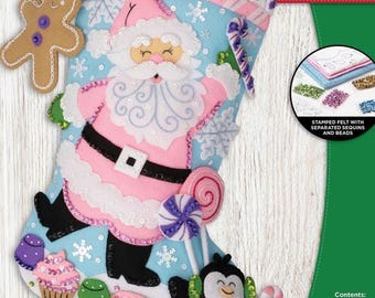 Bucilla Christmas Stocking - Lollipop Santa