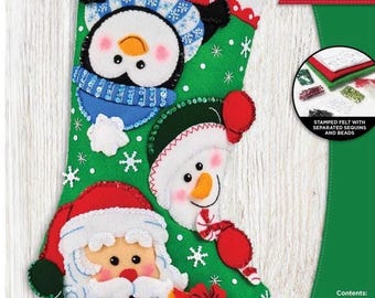 Bucilla Christmas Stocking - Curious Christmas Crew