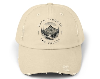 Christian Distressed Cap, Unisex Faith Hat, Inspirational Baseball Cap, Religious Headwear, Christian Gift