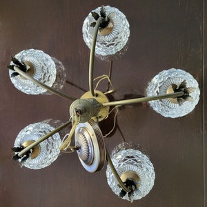 Retro Pinapple 5-Globe Chandelier / Ceiling Light image 2