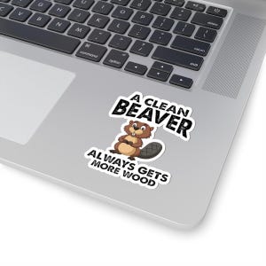 Clean Beaver Sticker, Funny Gift for Friend, Adult Humor, May Get Wet, Offensive Women, Curse Word, Meme Gag Gift, Conversation Starter