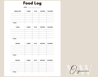 Food Log (Digital Download)