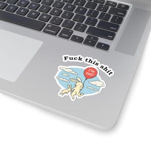 F This, Adult Humor Sticker, Rude Dirty Unhinged, Offensive Womens, Curse Word, Meme Gag, Gift Exchange, Conversation Starter
