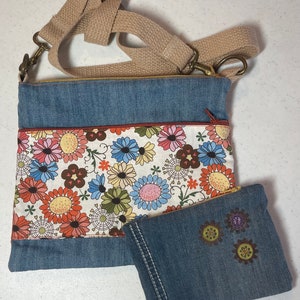 Pocketbook &quot;Welcome To Wonderland&quot; handmade with change purse