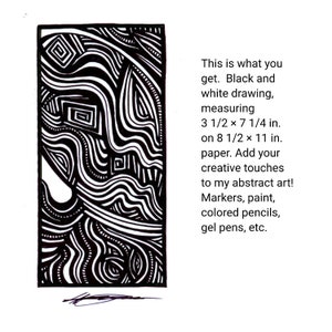 Printable coloring page adult coloring page kid coloring page abstract coloring page coloring book page