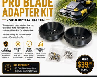Yarbo Standard Mower Deck to Pro Solid Blade Adapter Kit Use Pro Solid Blades Hardware Included