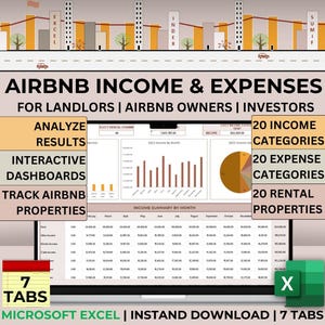 Airbnb Tracker Excel Airbnb Income and Expense Excel Spreadsheet for Airbnb Rental Accounting Template Rent Property Management Airbnb Host
