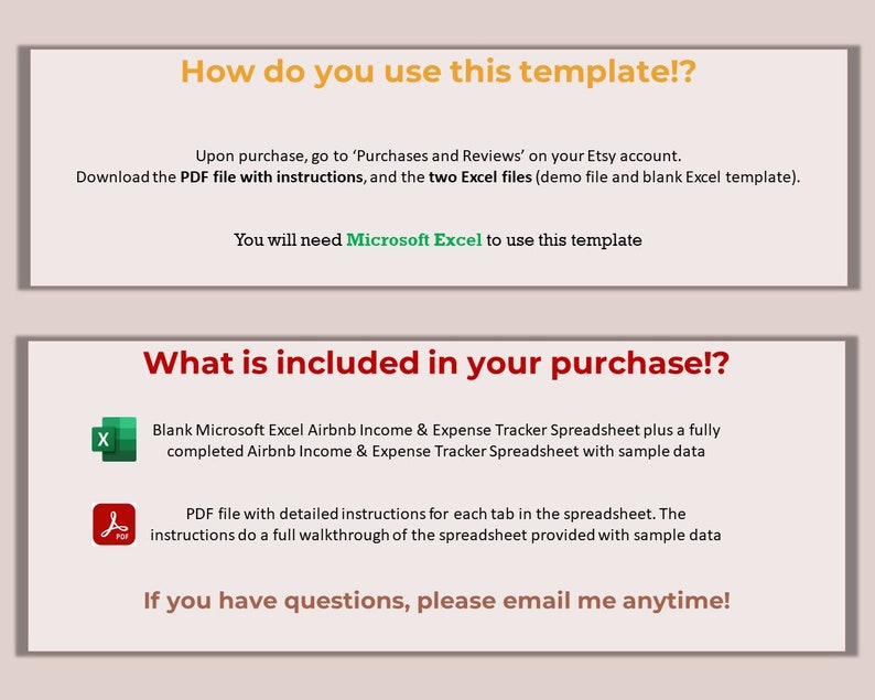 Airbnb Tracker Excel Airbnb and Expense Excel Spreadsheet for
