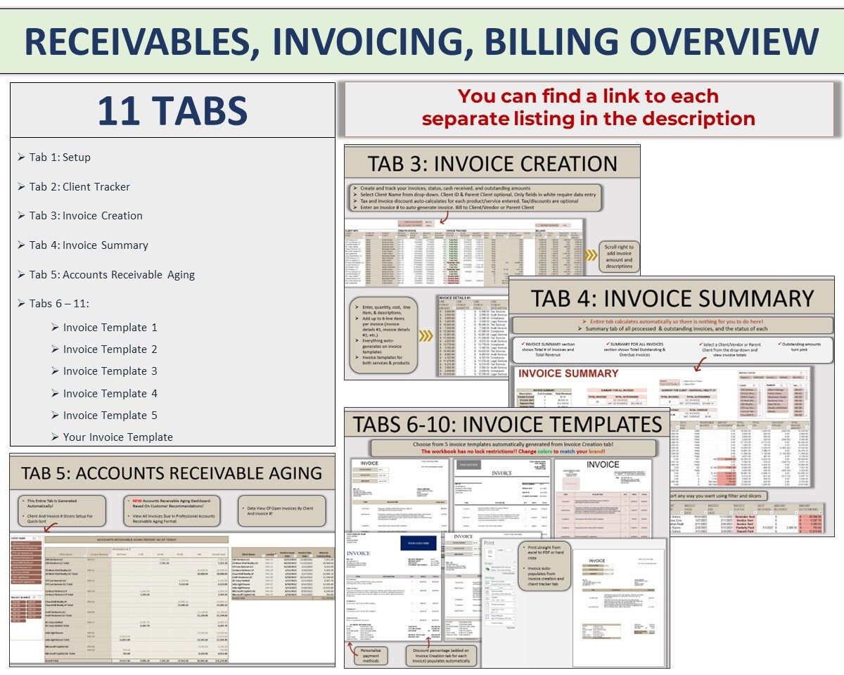 Excel Accounts Payable and Receivables Bundle, Bills Due, & Expenses