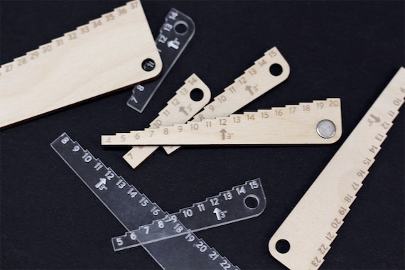 CO2 Laser Cutting & Engraving Focal Depth Step Gauge, Laser Focus Test Piece, Focal Depth Calibration, Laser Material Cutting Distance Tool
