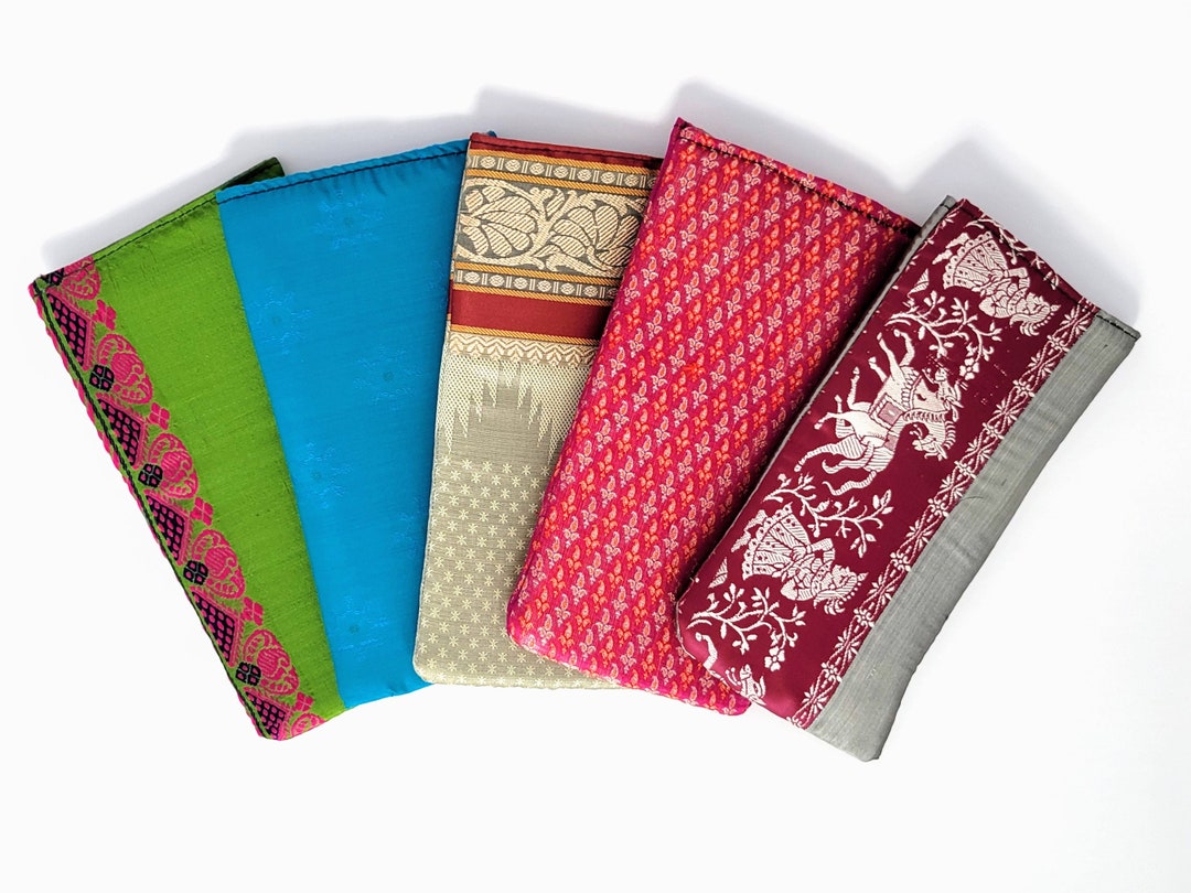 Soft Sided Glasses Case Made From Indian Saris Fits Etsy