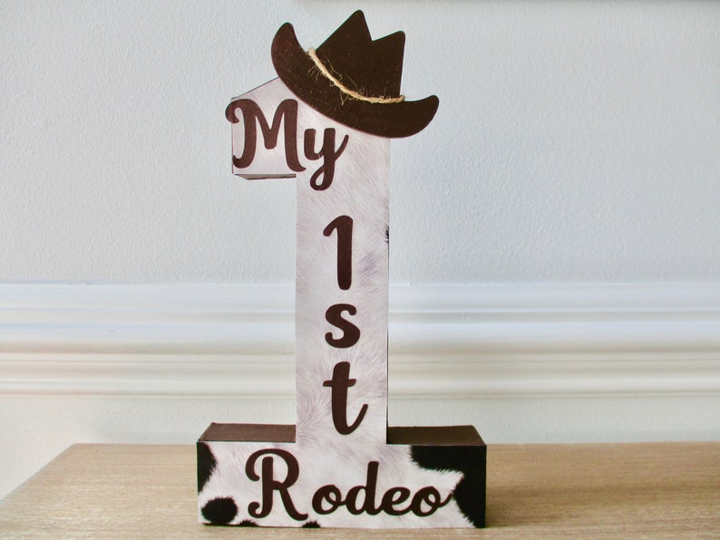 My First Rodeo Birthday Photo Prop, Centerpiece, Cowboy Birthday - Etsy