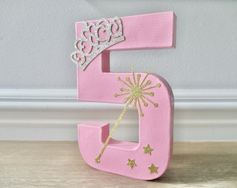 8 in. "WICKED" Glinda Birthday Photo Prop,  Birthday Decorations, Pink, Gold