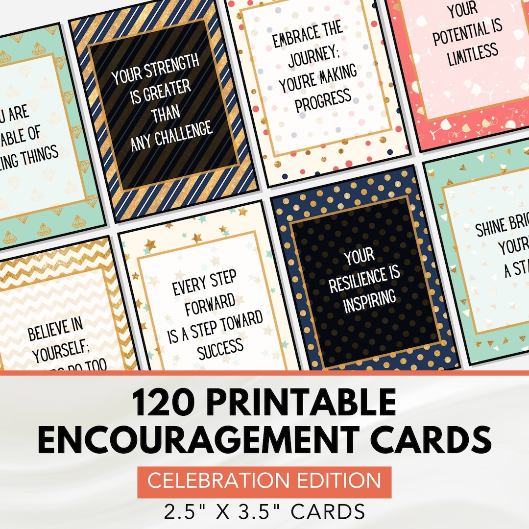 Printable Encouragement Cards Gratitude Notes Work Thank You Cards