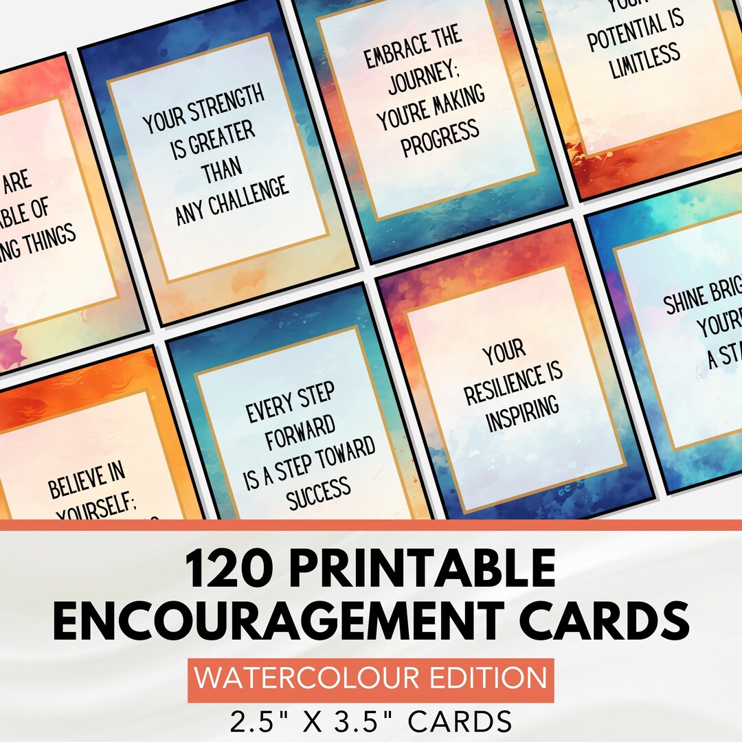 Printable Encouragement Cards, Gratitude Notes, Work Thank You Cards ...