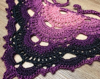 Gothic Lace Handmade Crochet Bandana Hair Scarf