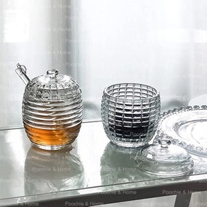 Cystal-honingpot met lepel - Tea Mate - Woondecoratie