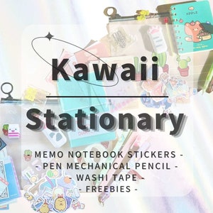 Kawaii Stationary Mystery Grab Bag (read description)! | Journal Supplies, Bullet Journal kit, Cute School Supplies | Notebook, Stickers ...