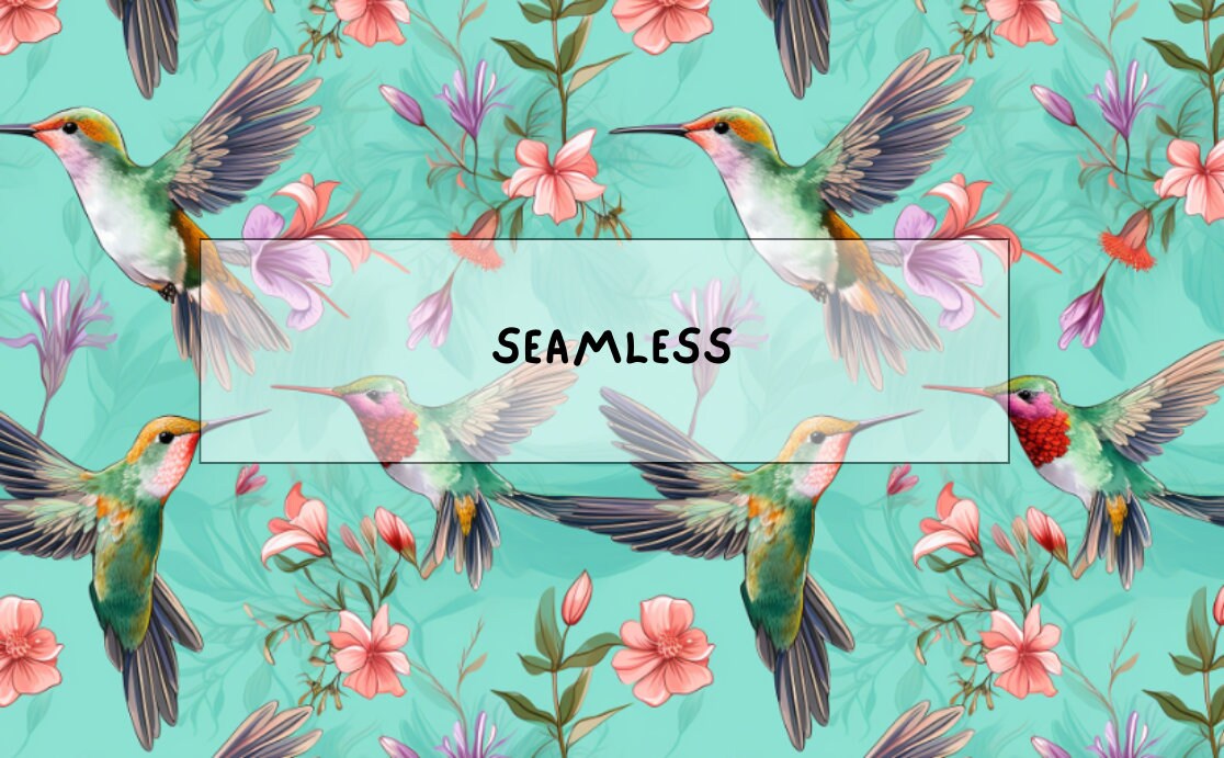 12 Seamless Hummingbird Patterns, Immediate Download - Etsy