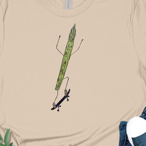 Skateboarding asparagus shirt, Cute asparagus shirt, Exercising asparagus, Exercising veggie, Funny shirt, asparagus shirt, Unique Veggie