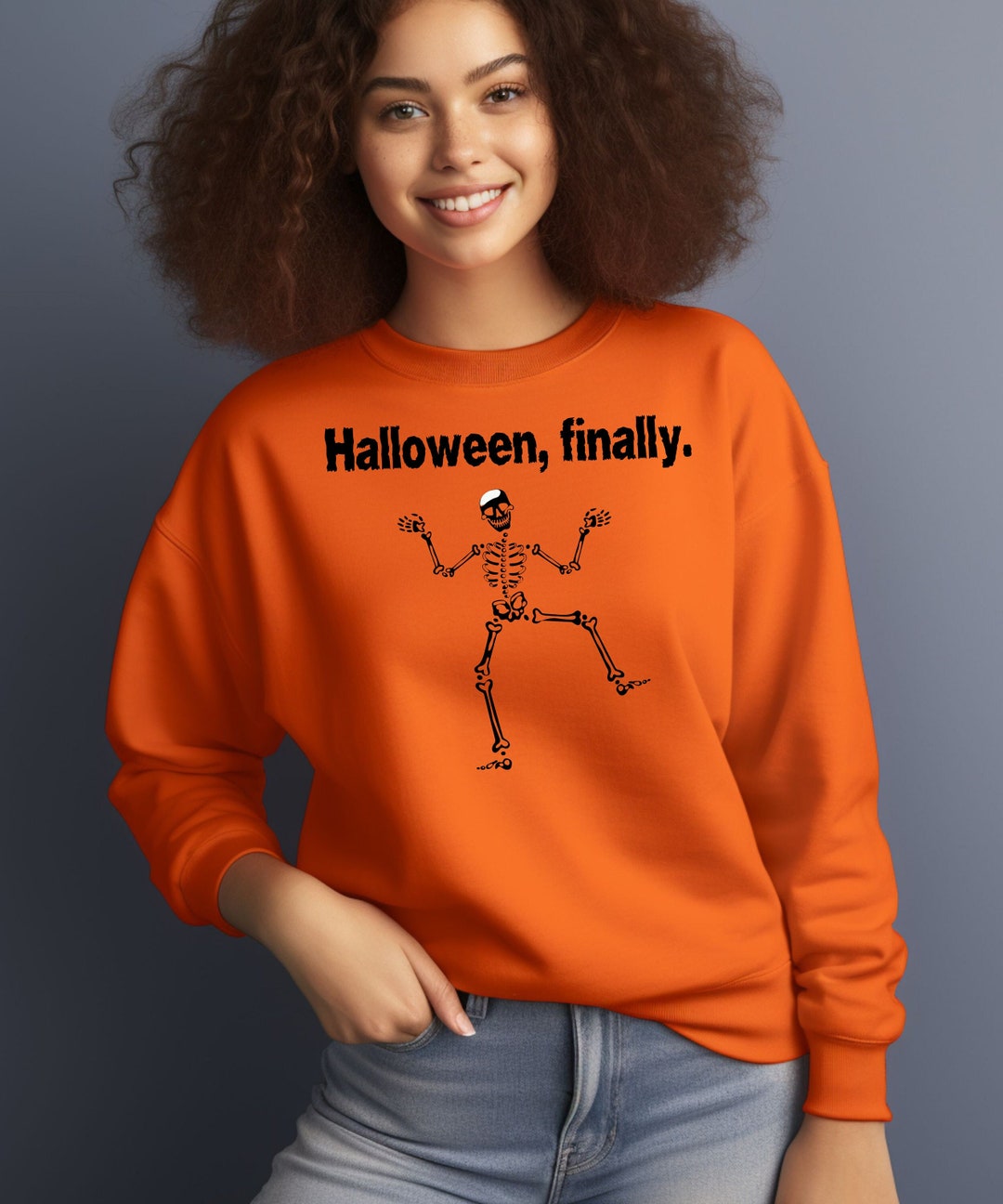 Halloween Finally Halloween Sweatshirts Skeleton Dancing Etsy