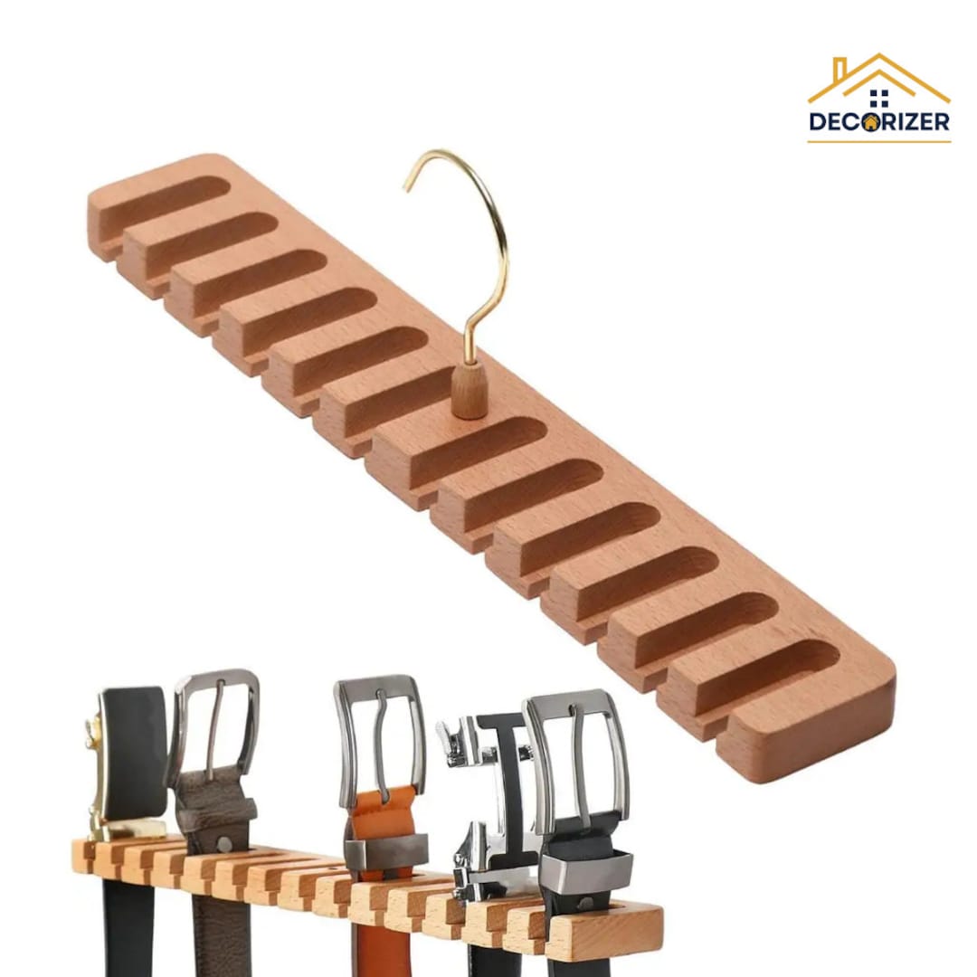Wooden Belt Hanger Tie and Belt Rack Wooden Belt Tie Rack Belt Storage