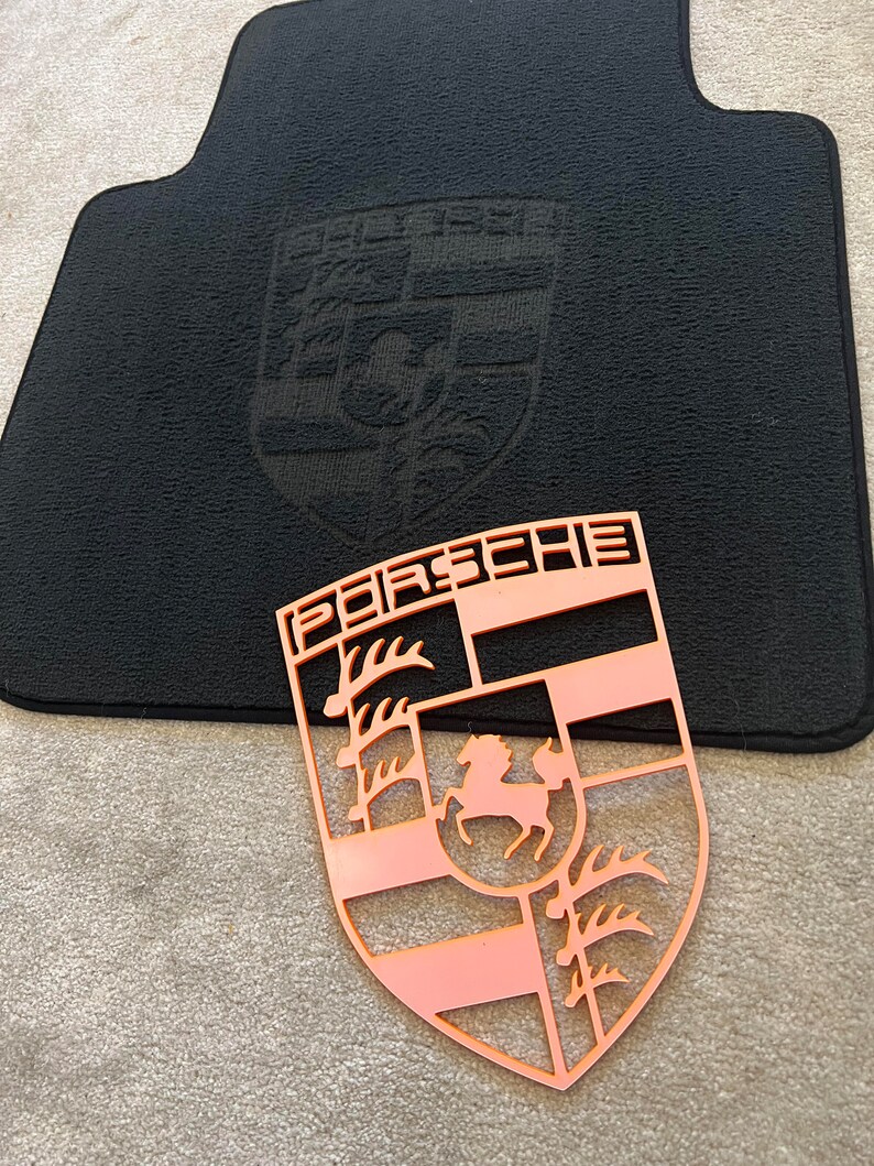 Porsche Acrylic Stencil Detailing Valeting Carpet Stencil Car Mat
