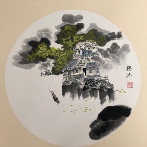Chinese traditional painting, Chinese watercolor painting.
