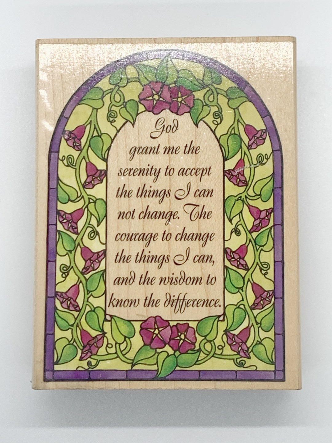 Serenity Prayer Rubber Stamp Rubber Stampede Berkeley, CA Rare God