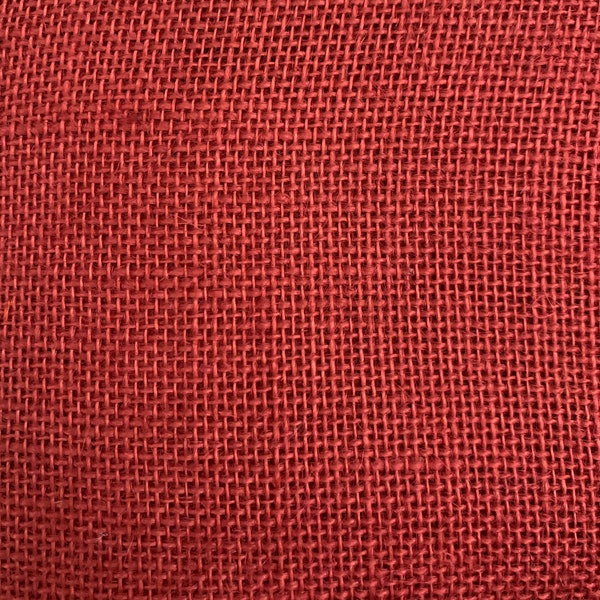 Brick Red Burlap Fabric | Burlap | Jute | Sewing | Crafts | Sold by the Foot | 58” Wide | Wreath |