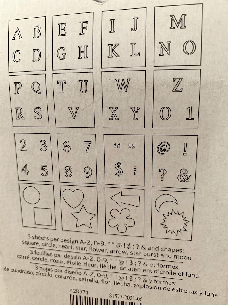 Craftsmart Alphabet Stencils | Monogram Crafts | Letter Stencils ...