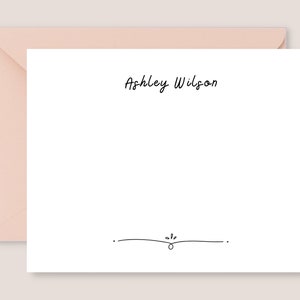 Personalized Scripted Card | Minimalist Stationery Card | Stationery Set | Notecard Set | Thank You Cards | 10 Cards and Envelopes | Flat