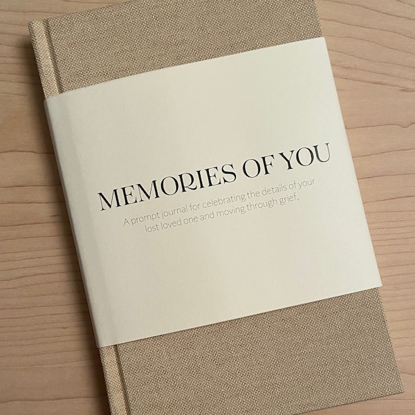 The original ‘Memories of You’ Prompt Journal - Hardcover |  Sympathy Gift | Loss of Mother | Loss of Father | condolence  | Widow