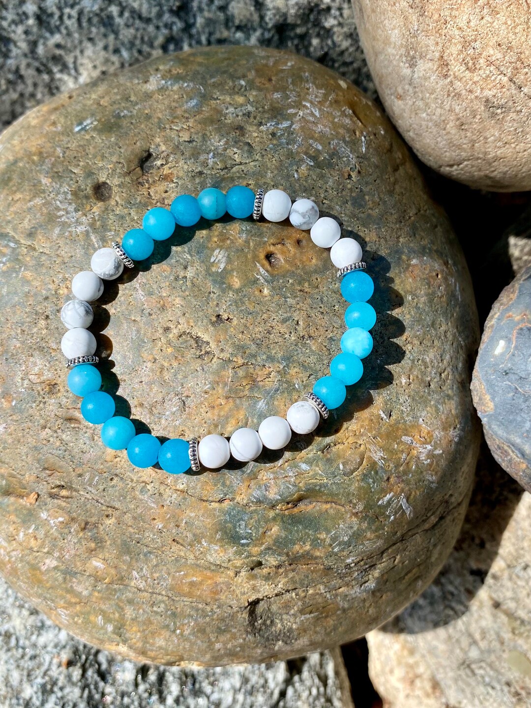 Trend4us Natural Stone Beaded Wellness Bracelet