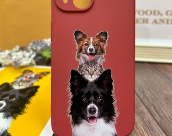 Personalized Pet Case Custom photo Name Phone Case - iPhone Pet Portrait Cover Gift For Cat Lover Dog iPhone Case Pet gift For Pet Lover