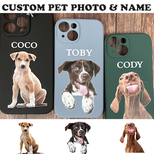 Cadeau personnalisé pour les amoureux des animaux de compagnie | Cadeau housse iPhone chien pour amoureux des chiens, coque iPhone chat personnalisée pour maman de voiture, peinture animal de compagnie