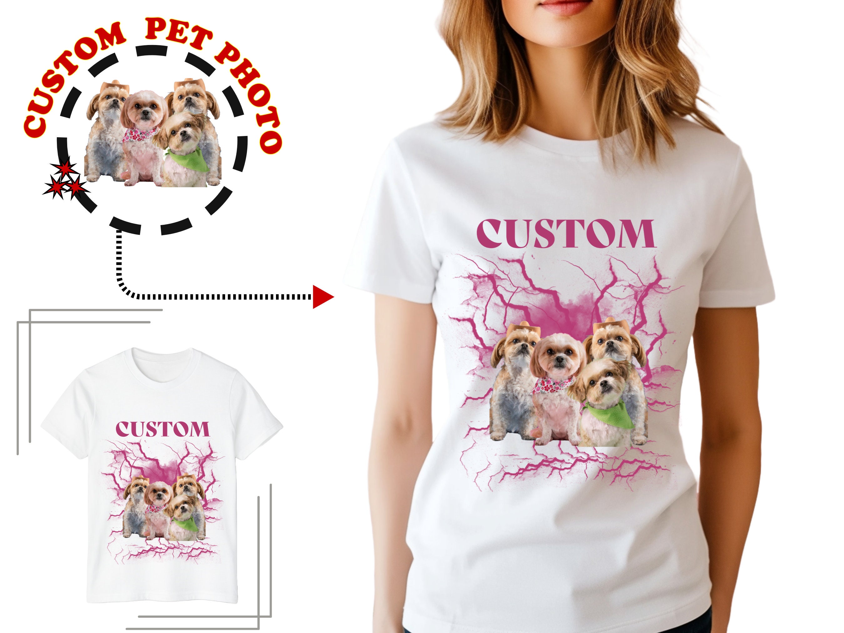 Dog Mom Frame - Personalized Custom Unisex T-Shirt