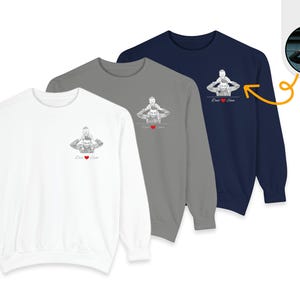 Benutzerdefiniertes Vater-Sweatshirt für den Vatertag - glückliches Vatertagsgeschenk-Sweatshirt für Männer, personalisierter Vater-Name & Foto-Sweatshirt-Gedenkgeschenk
