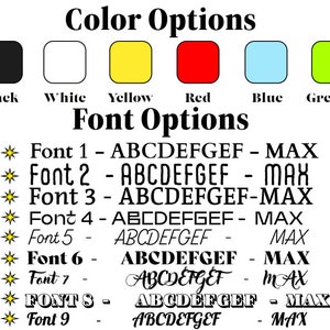 a poster with different font options for font options