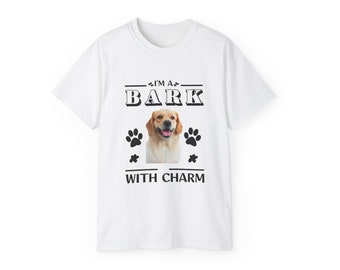 Custom Dog Shirt, Custom Pet Shirt with Custom Pet Portrait For Dog lover - Personalize Pet Memorial Gift T-shirt With I'm A Bark With Charm