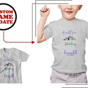 Personalized Toddler Boy Shirt: Built for Adventures Birthday Tee, a thoughtful birthday gift