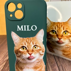 Personalized Cat Portrait iPhone Case - Custom Cat Name & Photo, a thoughtful Pet Parent Gift