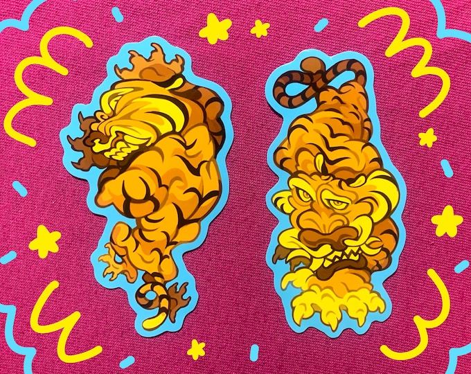 Tigerman Sticker Tiger Sticker Set - Etsy