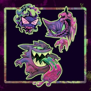 Stickervel Gengar-lijn