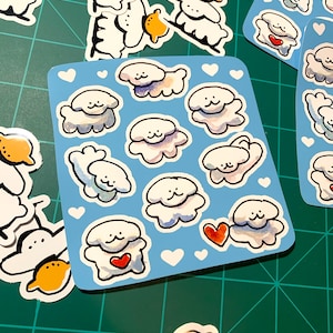 Puppy bug sticker sheet 9 pieces