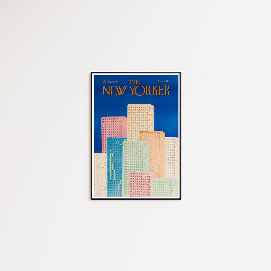 Vintage 1979 the New Yorker Poster Vintage Wall Art Etsy